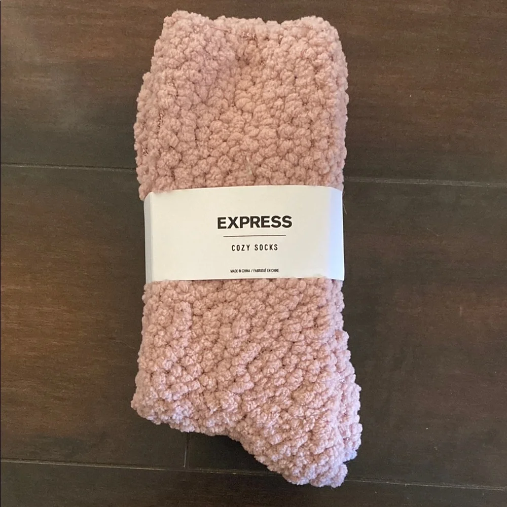NWT Express Pink Cozy Socks Soft Comfy Stocking Stuffer Giftable
